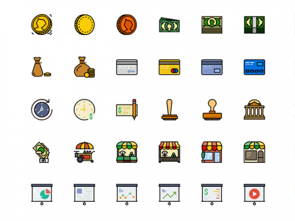 170个用于Sketch的复古商业图标(170 Retro Business icons for Sketch)插图