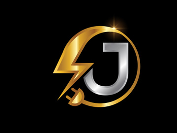 Electrical sign with the English alphabet, Electricity Logo, Power energy logo, and icon vector design