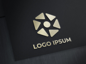 Gold Ink Logo Mockup