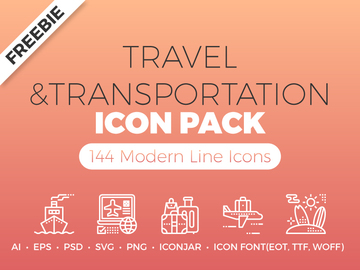 Travel & Transportation Icon Pack