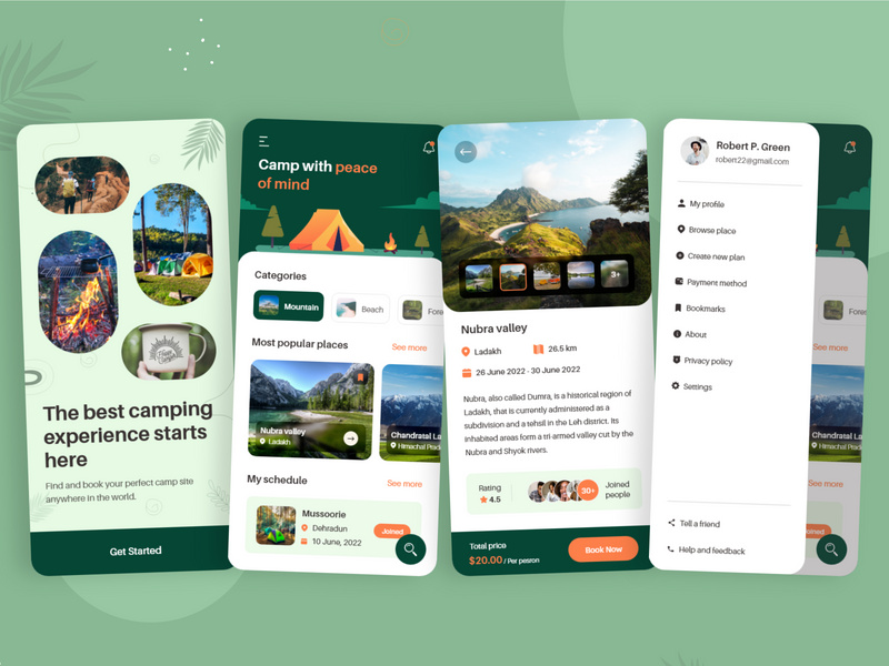 Trending Camping App UI Design by CMARIX Infotech ~ EpicPxls