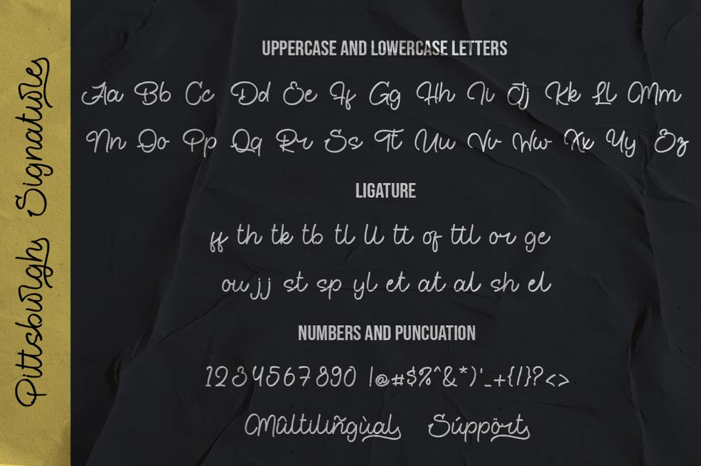 免费字体｜匹兹堡签名(Free Font | Pittsburgh Signature)插图6