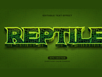 Reptile editable text effect style vector
