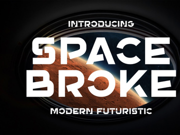 Space Broke - Modern Futuristic Font
