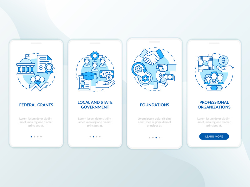 Grants for workplace development blue onboarding mobile app ~ EpicPxls