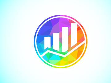 Finance and accounting logo low poly art style design vector template, Business finance logo