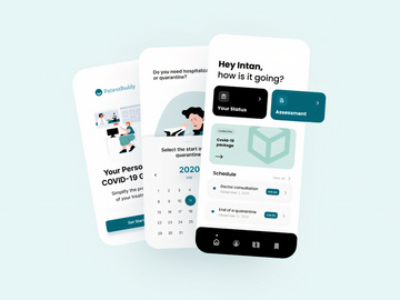 Healthcare iOS Application | PatientBuddy COVID-19 App UI Design