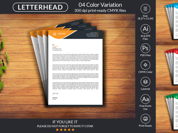Corporate Letterhead Design Template