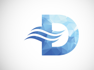 Air conditioner low poly logo sign symbol. Hot and cold symbol