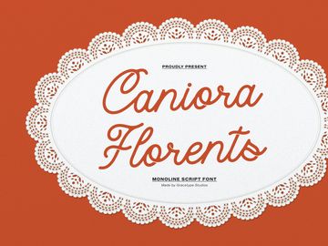 Caniora Florents | Monoline Script Font