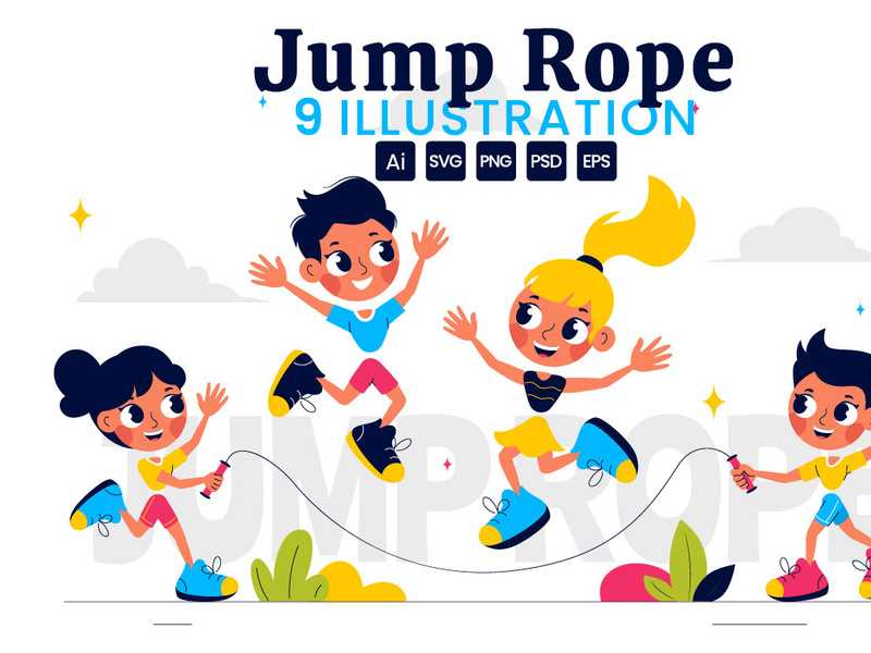9 Jump Rope Sport Illustration by denayuneep ~ EpicPxls
