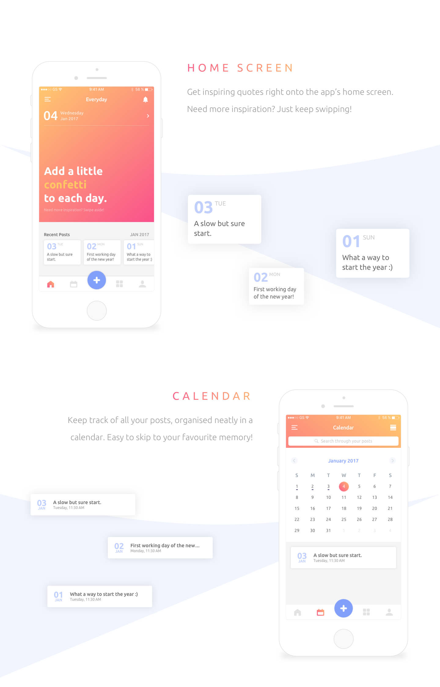 Everyday iOS Journal App UI Kit