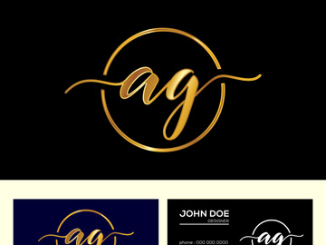 Initial Monogram Letter A G Logo Design Vector. Graphic Alphabet Symbol For Corporate Business
