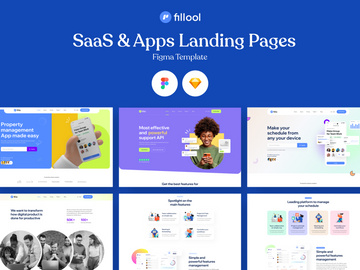 Fillool - SaaS & Apps landing pages Figma Template