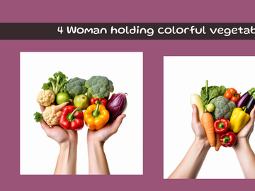 Woman holding colorful vegetables
