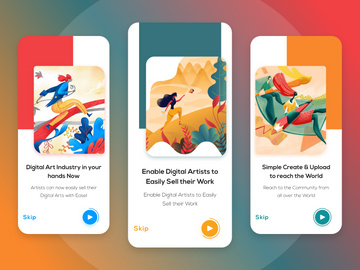 Arts/NFT's Collection App Screen On-boarding UI