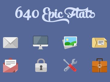 640 Flat icons+PixelDropr