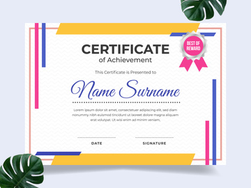 Modern certificate design template