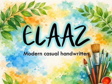 ELAAZ – Modern Casual Handwritten Font (OTF)