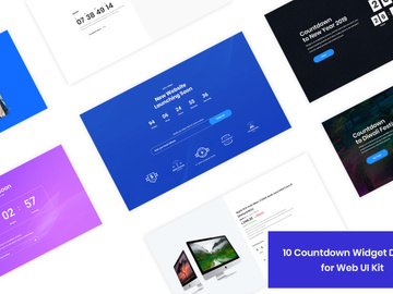10 CountDown/Counters Widget Design for Web-UI Kit