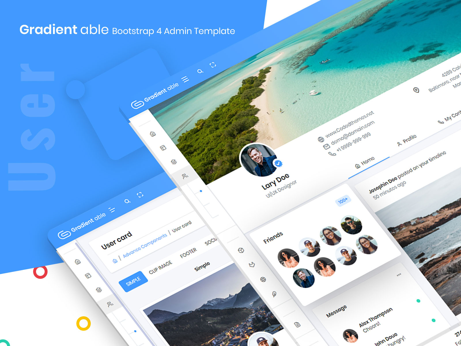 用户 - 梯度Able bootstrap 4管理模板(User - Gradient Able bootstrap 4 admin template)插图