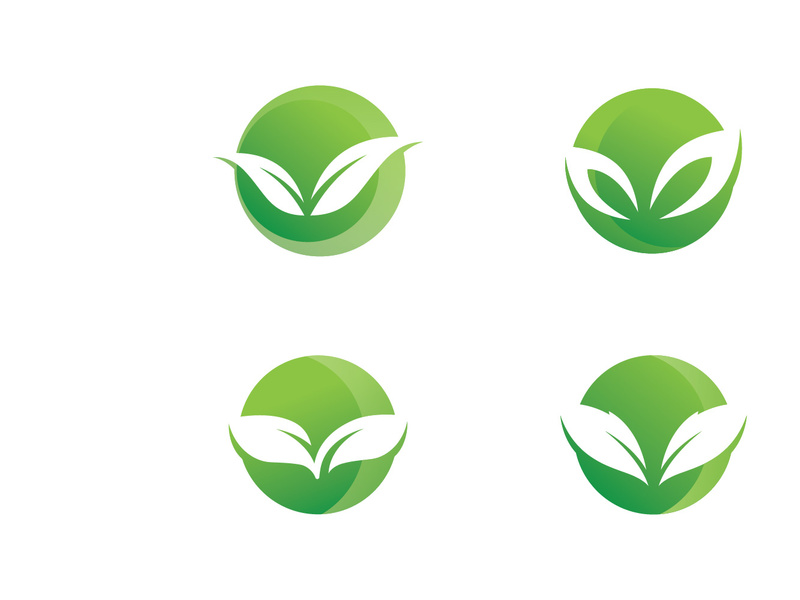 Green leaf logo design template modern leaf logo vector - ~ EpicPxls