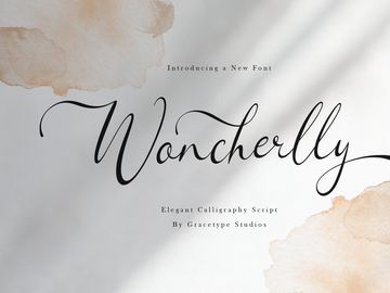 Woncherlly | Elegant Calligraphy Script
