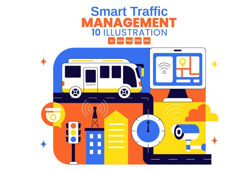 10 Smart Traffic Management System Illustration by ~ EpicPxls