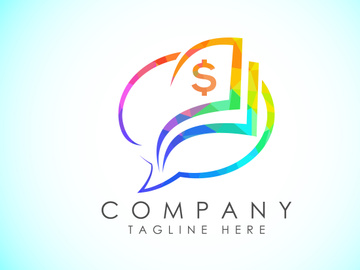 Finance and accounting logo low poly art style design vector template, Business finance logo