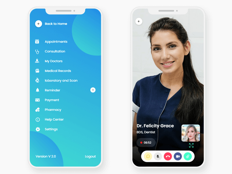 Kit de Interface de Usuário para Aplicativo Móvel de Consulta e Agendamento em Clínica Odontológica