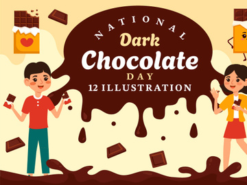12 National Dark Chocolate Day Illustration