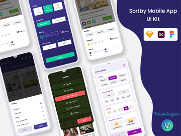Multi Service Mobile App Sortby UI Kit