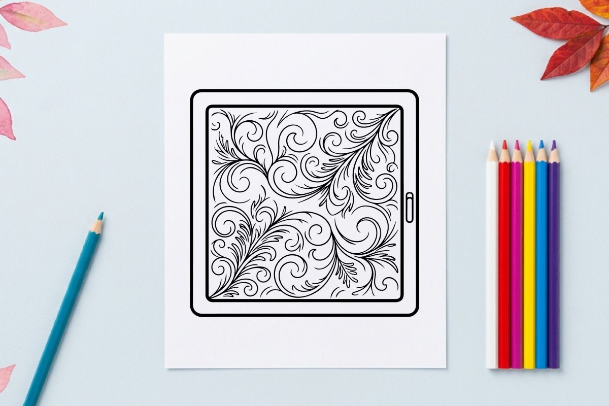 Elegant Christmas ornate floral mandala frame for holiday greeting card design