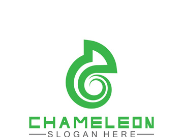 Chameleon logo design template. Vector illustration