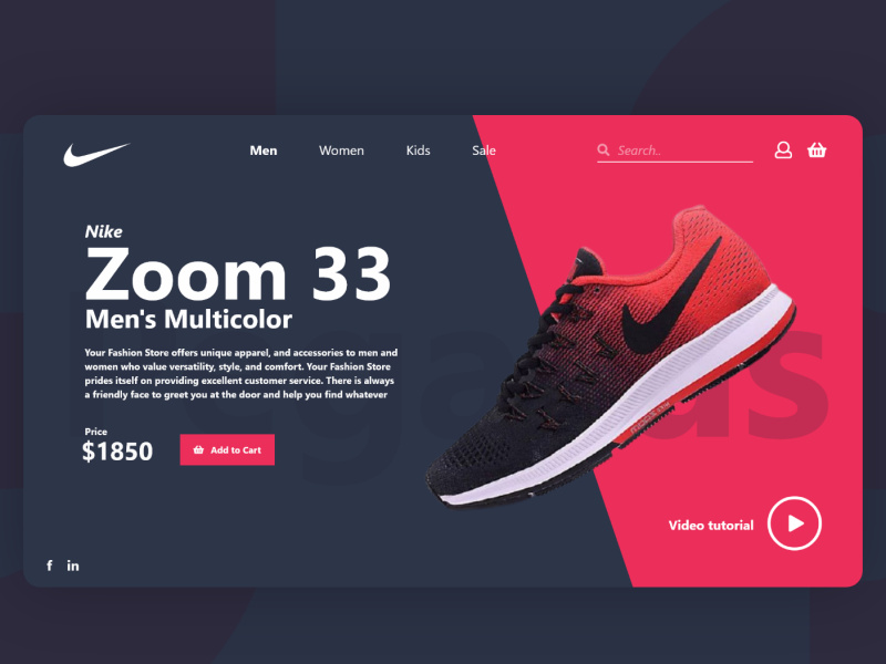 Nike Shoes Landing Page + Prototype by Gurjot Singh ~ EpicPxls