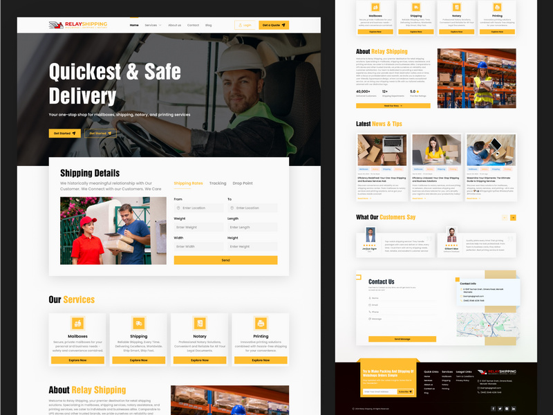 Shipping Landing Page Design by Trushitprajapati5 ~ EpicPxls