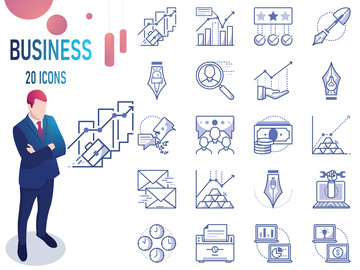 Bleu : Business And Finance IconSet