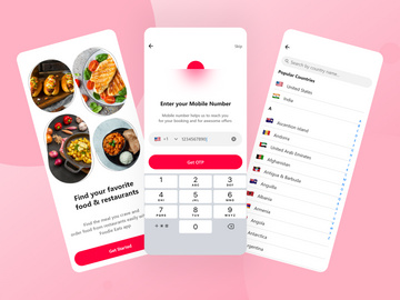 Onboarding Foodie Eats App screen.