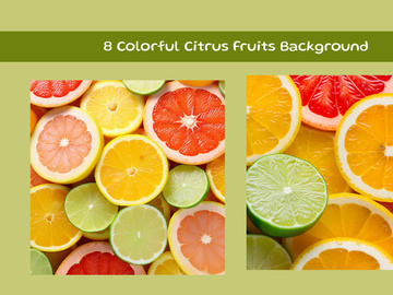 Colorful Citrus Fruits Background