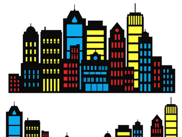 City skyline clipart