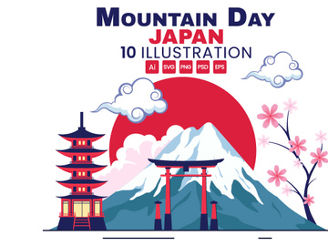 10 Mountain Day in Japan Illustration