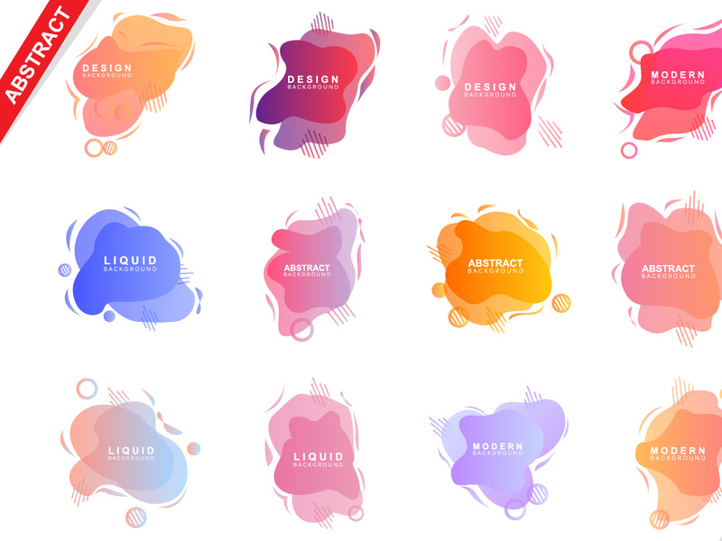 Liquid Background, Gradient Bubble Vector, Logo Template ~ EpicPxls