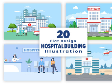 20 Hospital Building for Healthcare Illustration