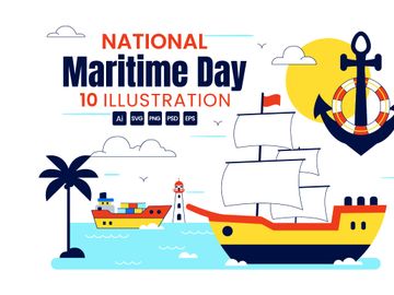 10 National Maritime Day Illustration