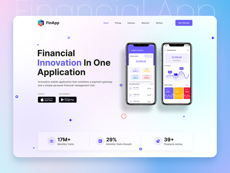  Hero Banner UI for Finance App by Pxpartner All EpicPxls