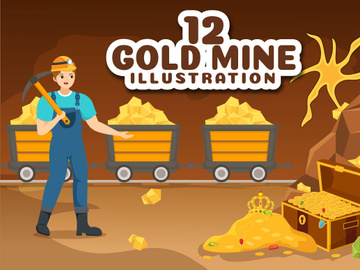 12 Gold Mine Illustration
