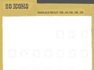 Pastel line frame decoration design art illustration