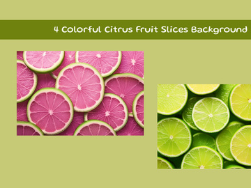 Colorful Citrus Fruits Slices Background