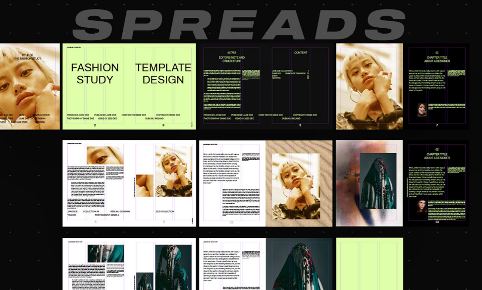 免费InDesign模板--时尚研究(Free InDesign Template - Fashion Study)插图3