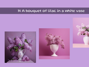 A bouquet of lilac in a white vase